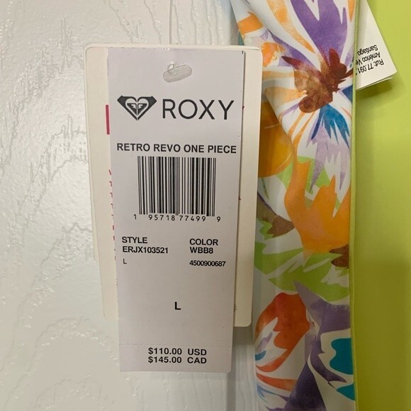 NWT REVERSIBLE ROXY Women's Retro Revo One Piece Swimsuit. SIZE LARGE - Picture 8 of 10